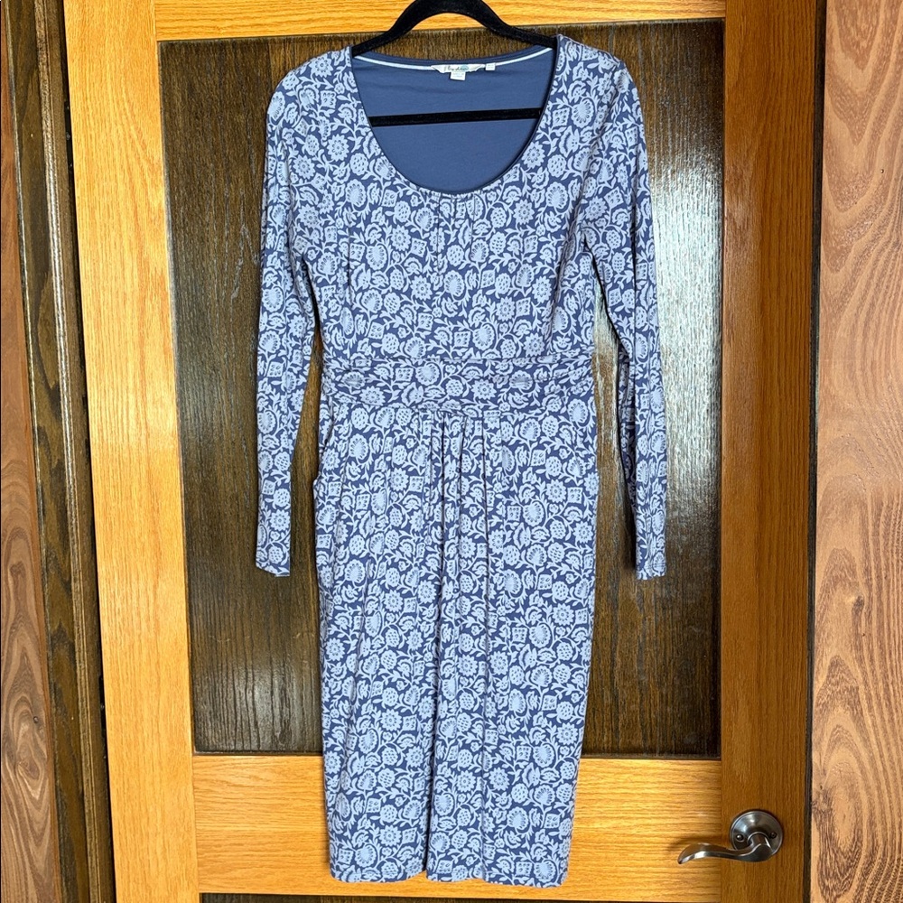 Boden Slate Blue dress size 8 long